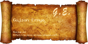 Gujzon Ernye névjegykártya